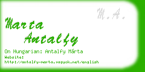 marta antalfy business card